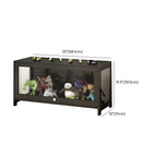 Vitrine moderne en verre noir pour figurines, idéale pour le salon