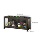 Vitrine moderne en verre noir pour figurines, idéale pour le salon