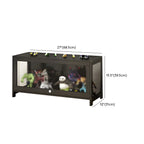 Vitrine moderne en verre noir pour figurines, idéale pour le salon