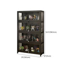 Vitrine moderne en verre noir pour figurines, idéale pour le salon