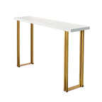 Tables de bar en bois blanc glamour et fer doré