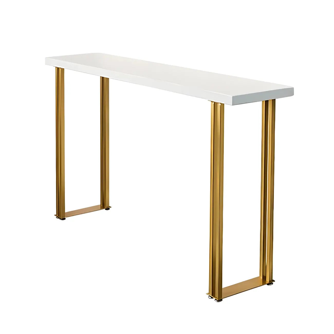 Tables de bar en bois blanc glamour et fer doré