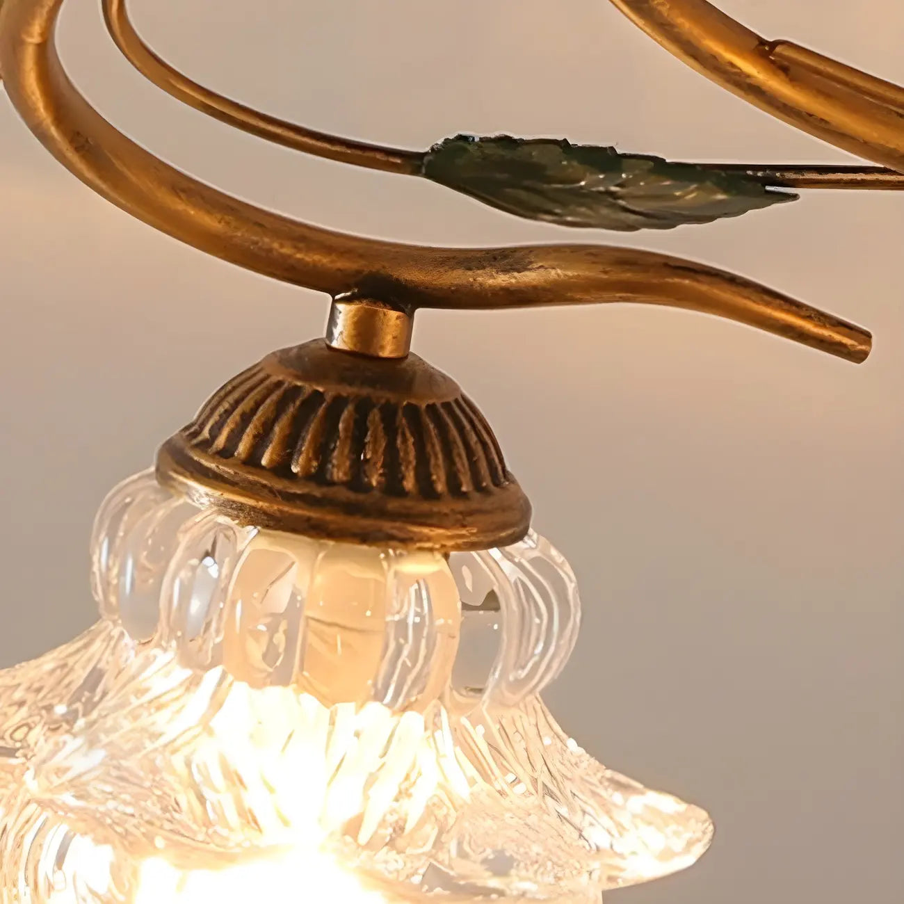 Plafonnier semi-encastré à LED cristal 5/9 lumières pour intérieur