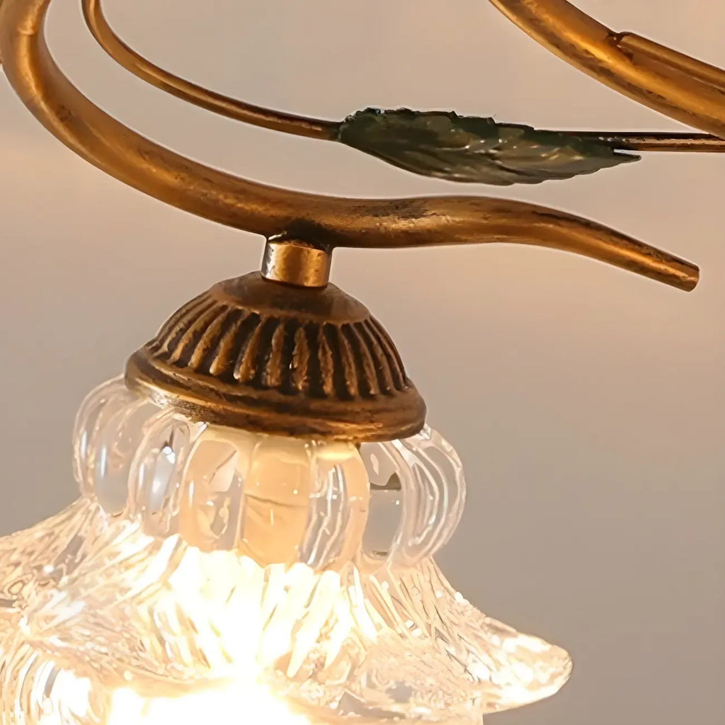 Plafonnier semi-encastré à LED cristal 5/9 lumières pour intérieur