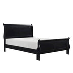 Ensemble de chambre à coucher Fy quatre pièces pour lit queen size, poignées en métal nickel antique, noir