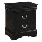 Ensemble de chambre à coucher Fy quatre pièces pour lit queen size, poignées en métal nickel antique, noir