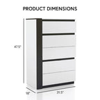 Ensemble de chambre à coucher moderne 3 pièces en bois blanc Conjira de Furniture of America