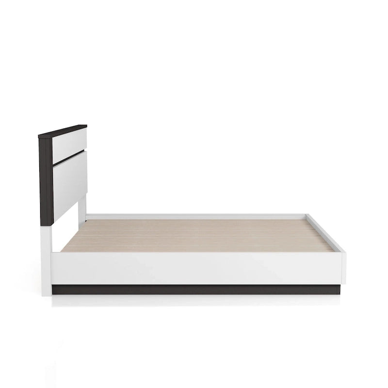 Ensemble de chambre à coucher moderne Conjira 4 pièces en bois blanc avec plateforme, de Furniture of America