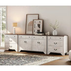 Buffet de style campagnard WAMPAT 122 W, grand modèle, avec portes et étagère réglable.