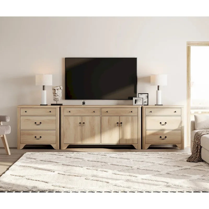 Buffet de style campagnard WAMPAT 122 W, grand modèle, avec portes et étagère réglable.