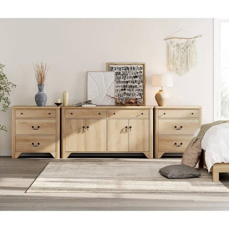 Buffet de style campagnard WAMPAT 122 W, grand modèle, avec portes et étagère réglable.