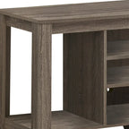 Meuble TV contemporain en bois avec rangement ouvert – Meuble de divertissement de 48 pouces pour écrans de 55 pouces – 24,25 H x 17,25 L x 47,75 P