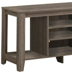 Meuble TV contemporain en bois avec rangement ouvert – Meuble de divertissement de 48 pouces pour écrans de 55 pouces – 24,25 H x 17,25 L x 47,75 P