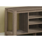 Meuble TV contemporain en bois avec rangement ouvert – Meuble de divertissement de 48 pouces pour écrans de 55 pouces – 24,25 H x 17,25 L x 47,75 P