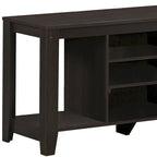Meuble TV contemporain en bois avec rangement ouvert – Meuble de divertissement de 48 pouces pour écrans de 55 pouces – 24,25 H x 17,25 L x 47,75 P