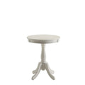 Table d'appoint ou de chevet ronde en bois avec piédestal et finition mate pour salon ou chambre - 18L x 18W x 22H