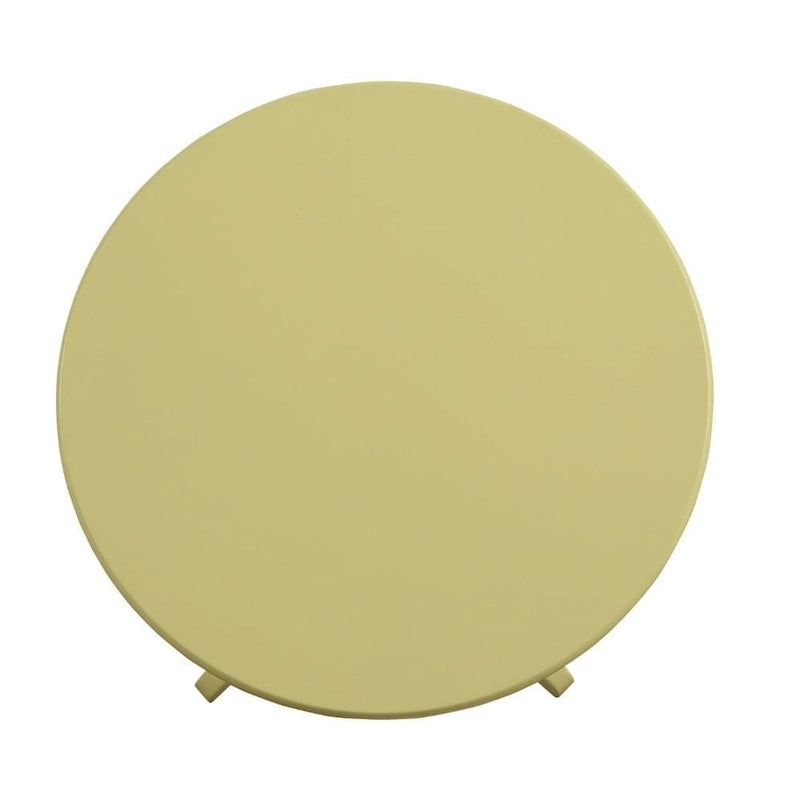 Table d'appoint ou de chevet ronde en bois avec piédestal et finition mate pour salon ou chambre - 18L x 18W x 22H