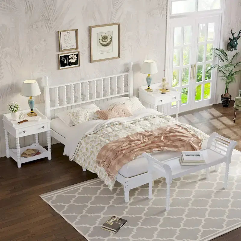 Set camera da letto in stile retrò a 4 pezzi di Harper&Bright Designs