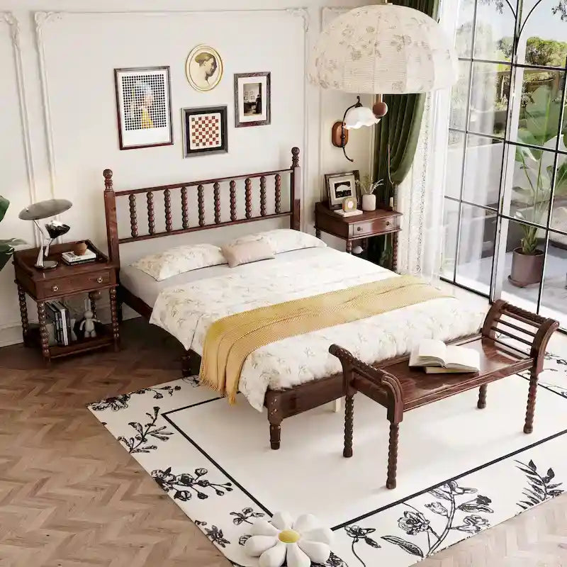Set camera da letto in stile retrò a 4 pezzi di Harper&Bright Designs