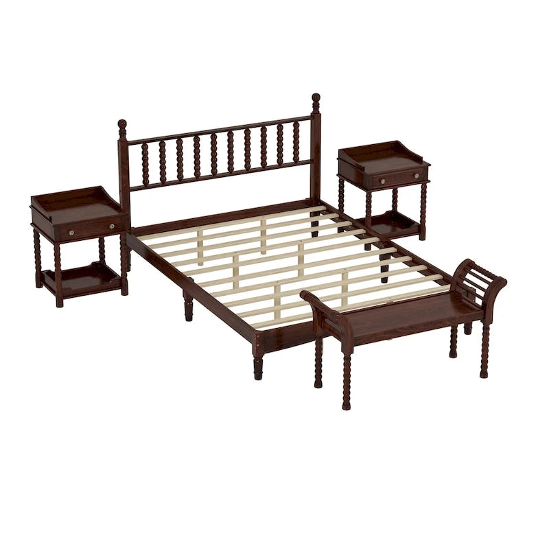 Ensembles de chambre à coucher de style rétro 4 pièces par Harper&amp;Bright Designs