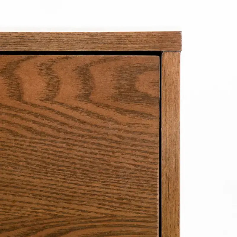 Ensemble de chambre à coucher plateforme 4 pièces Beau Midcentury en bois de noyer de Furniture of America
