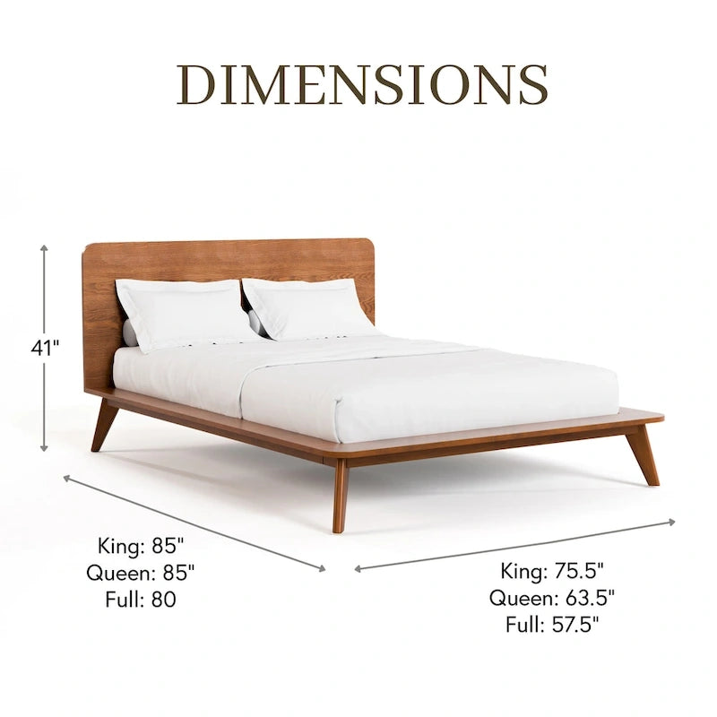 Ensemble de chambre à coucher à plateforme basse 4 pièces Beau Midcentury de Furniture of America