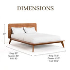 Ensemble de chambre à coucher à plateforme basse 4 pièces Beau Midcentury de Furniture of America