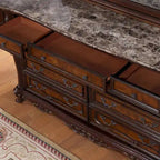 Ensemble de chambre à coucher traditionnel Eugene 6 pièces en bois massif de Furniture of America