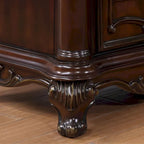 Ensemble de chambre à coucher traditionnel Eugene 6 pièces en bois massif de Furniture of America