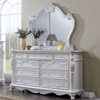 Ensemble de chambre à coucher traditionnel Eugene en bois massif, 6 panneaux, de Furniture of America