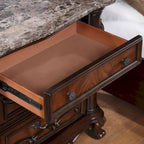 Ensemble de chambre à coucher traditionnel 3 pièces Eugene de Furniture of America, panneaux en bois massif