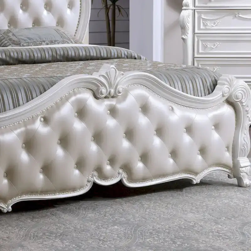 Ensemble de chambre à coucher traditionnel 3 pièces Eugene de Furniture of America, panneaux en bois massif