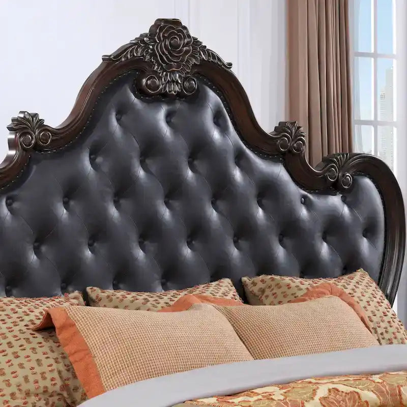 Ensemble de chambre à coucher traditionnel 3 pièces Eugene de Furniture of America, panneaux en bois massif