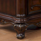 Ensemble de chambre à coucher traditionnel 3 pièces Eugene de Furniture of America, panneaux en bois massif
