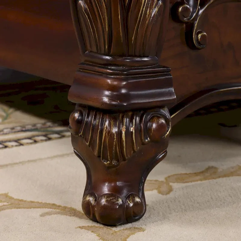 Ensemble de chambre à coucher traditionnel Eugene en bois massif, 3 pièces, de Furniture of America