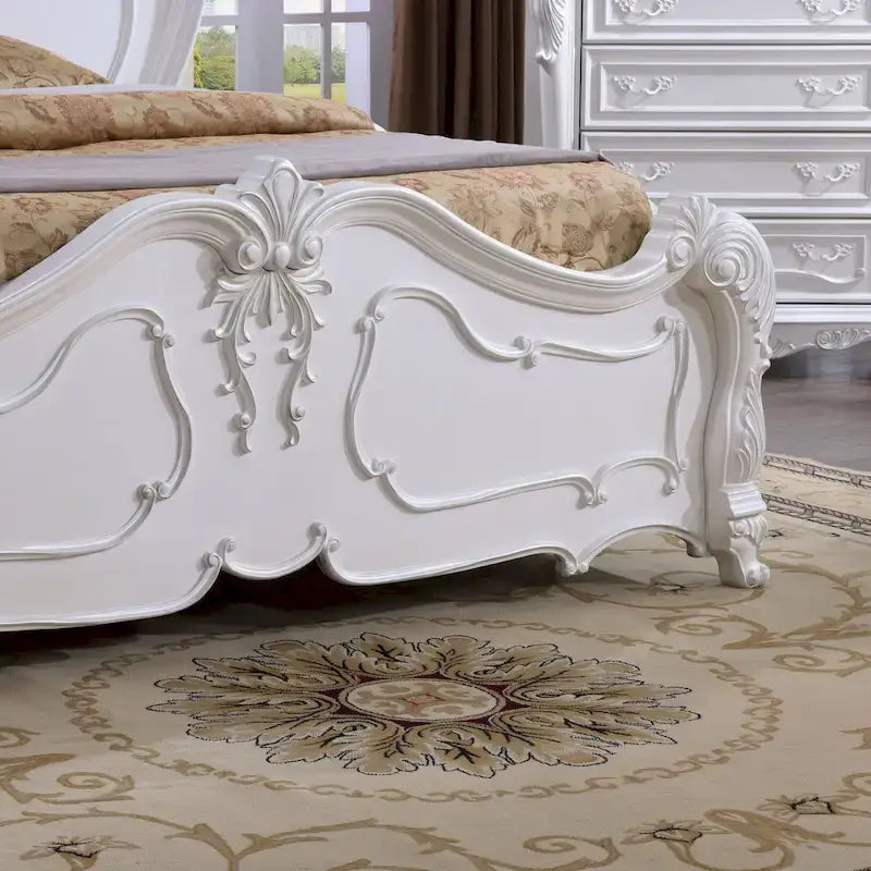 Ensemble de chambre à coucher traditionnel Eugene en bois massif, 3 pièces, de Furniture of America