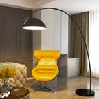 Grand lampadaire moderne minimaliste en métal à dôme arqué réglable