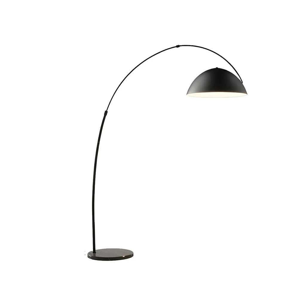 Grand lampadaire moderne minimaliste en métal à dôme arqué réglable