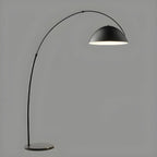 Grand lampadaire moderne minimaliste en métal à dôme arqué réglable