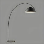 Grand lampadaire moderne minimaliste en métal à dôme arqué réglable