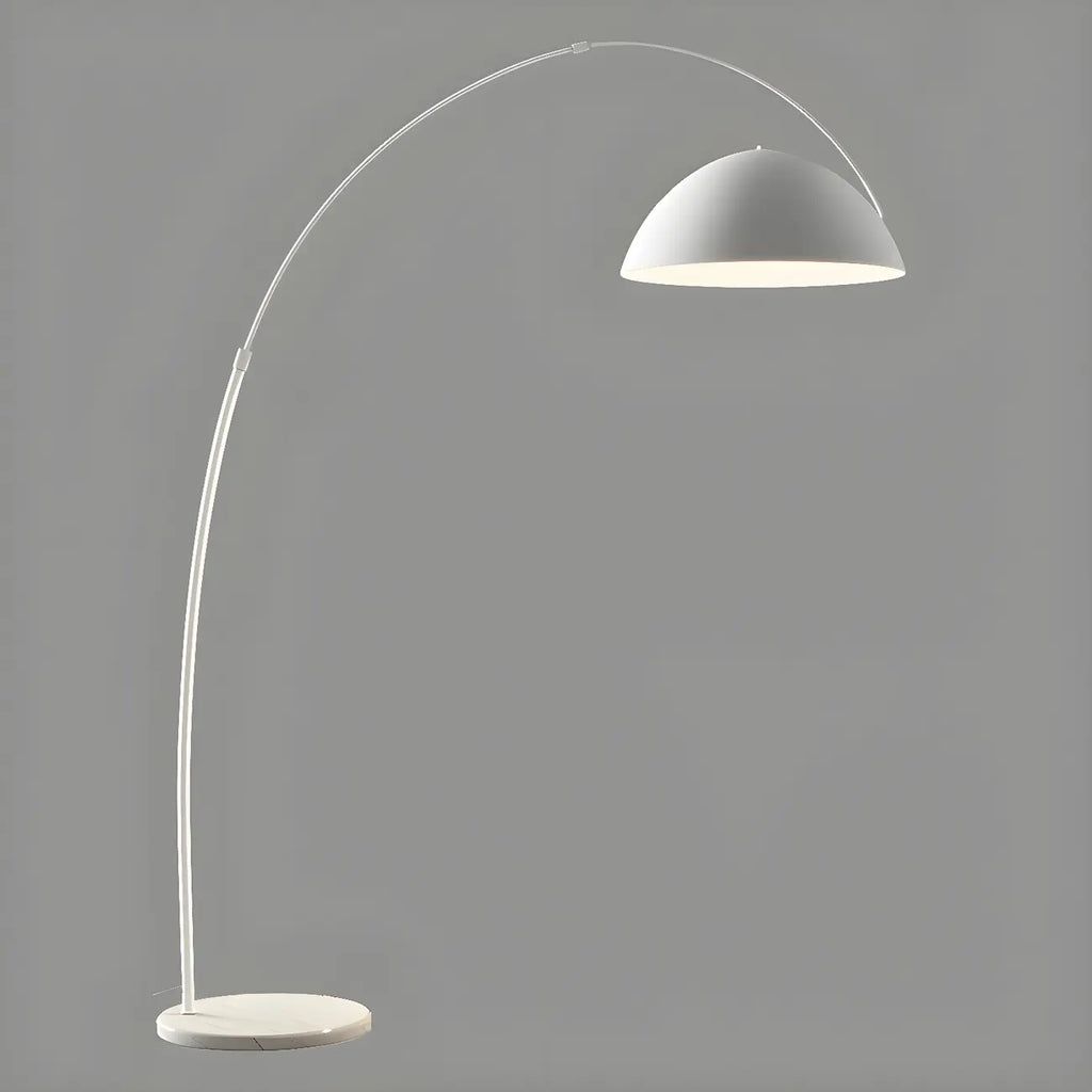 Grand lampadaire moderne minimaliste en métal à dôme arqué réglable