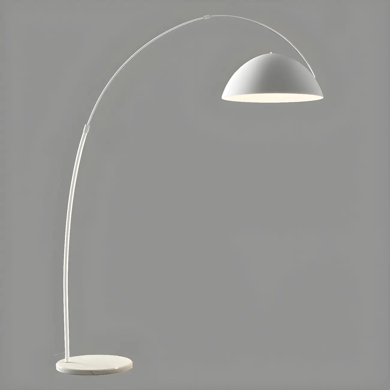 Grand lampadaire moderne minimaliste en métal à dôme arqué réglable