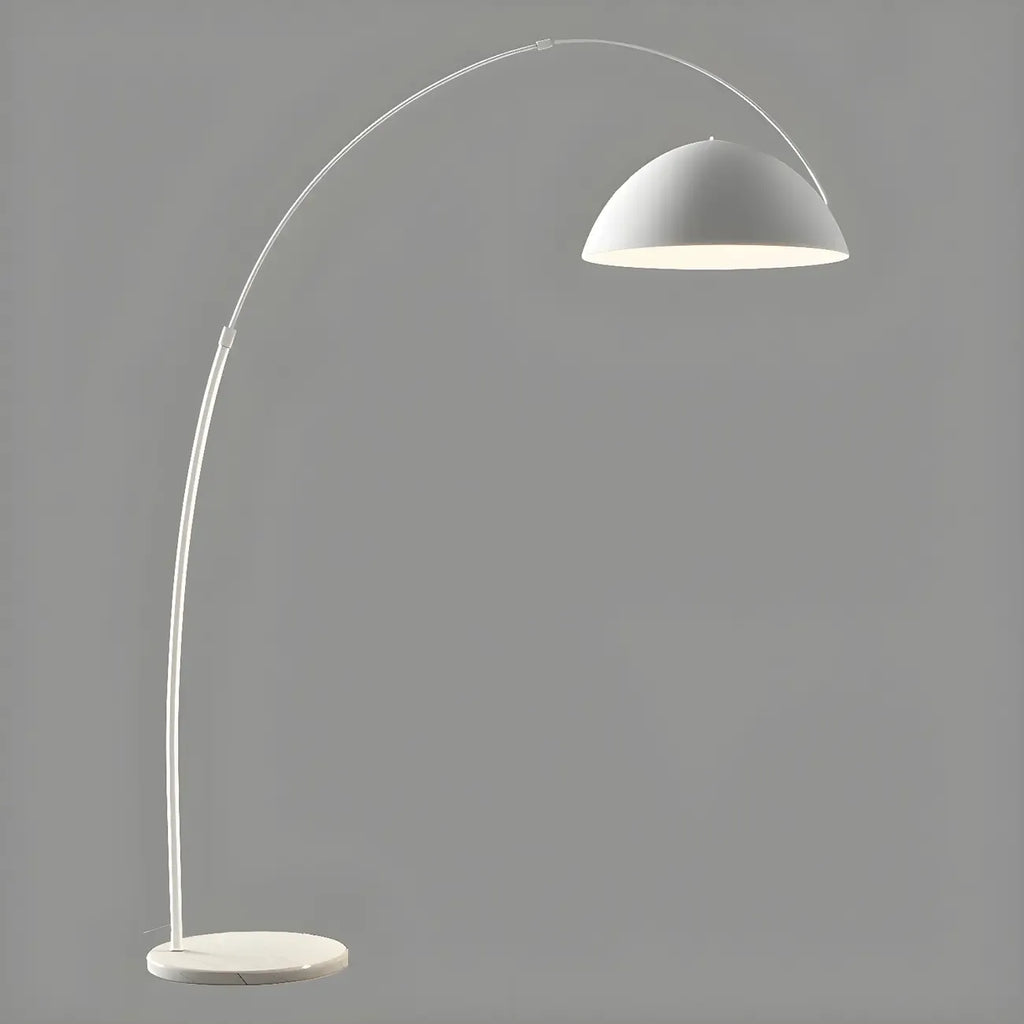 Grand lampadaire moderne minimaliste en métal à dôme arqué réglable