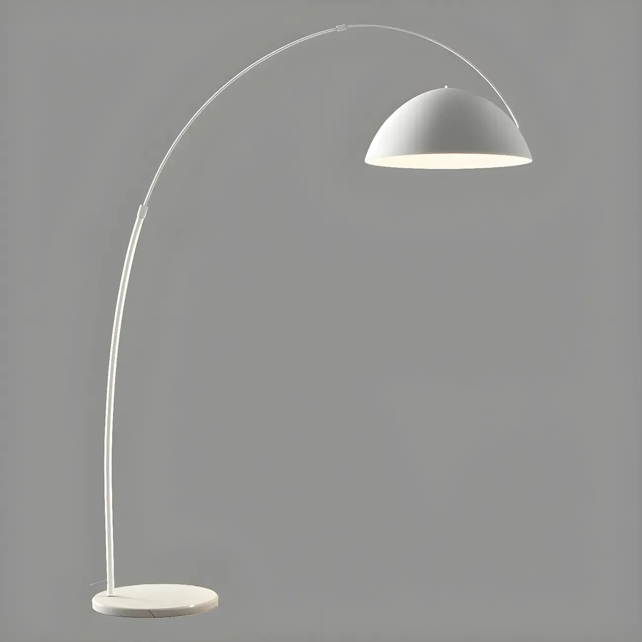 Grand lampadaire moderne minimaliste en métal à dôme arqué réglable