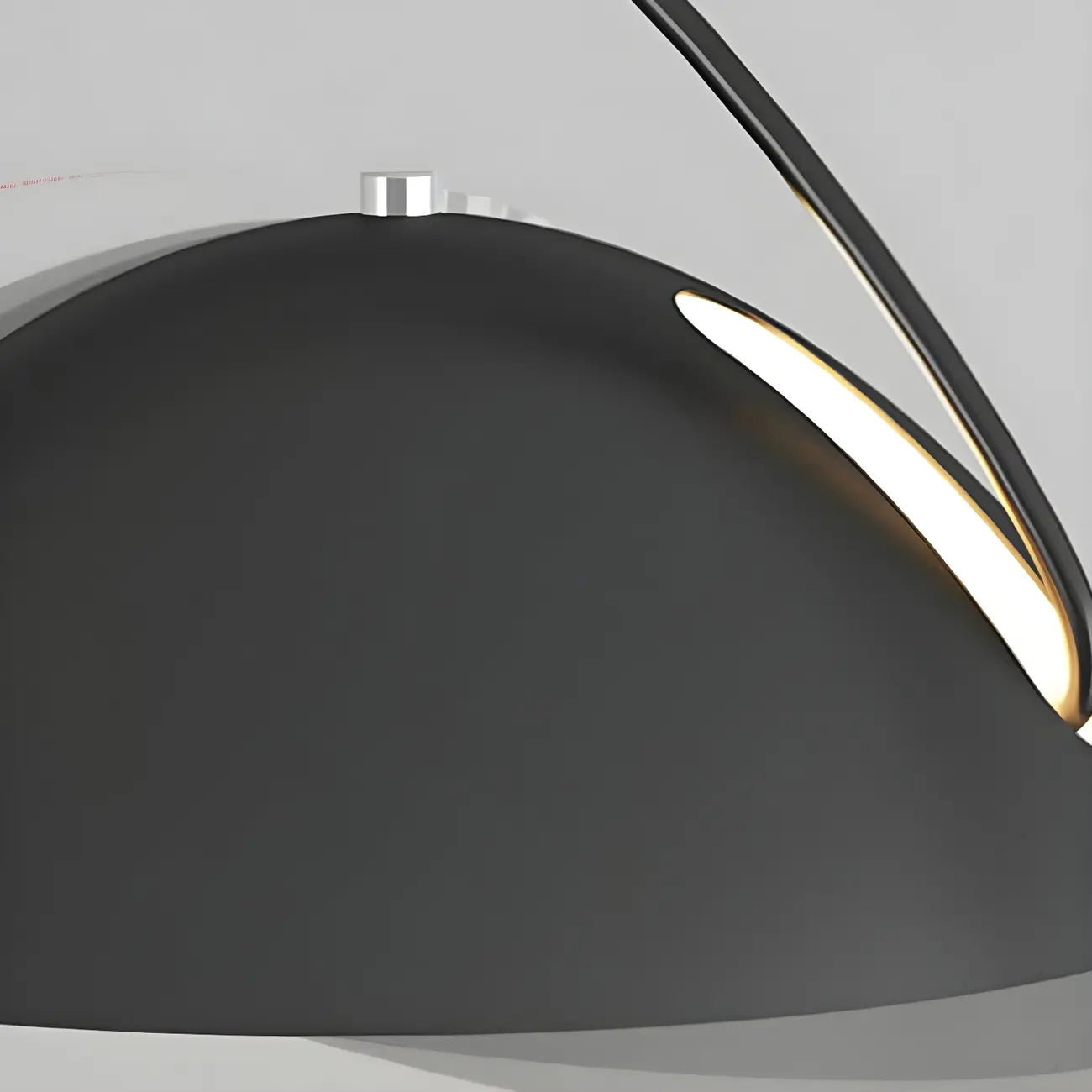 Grand lampadaire moderne minimaliste en métal à dôme arqué réglable