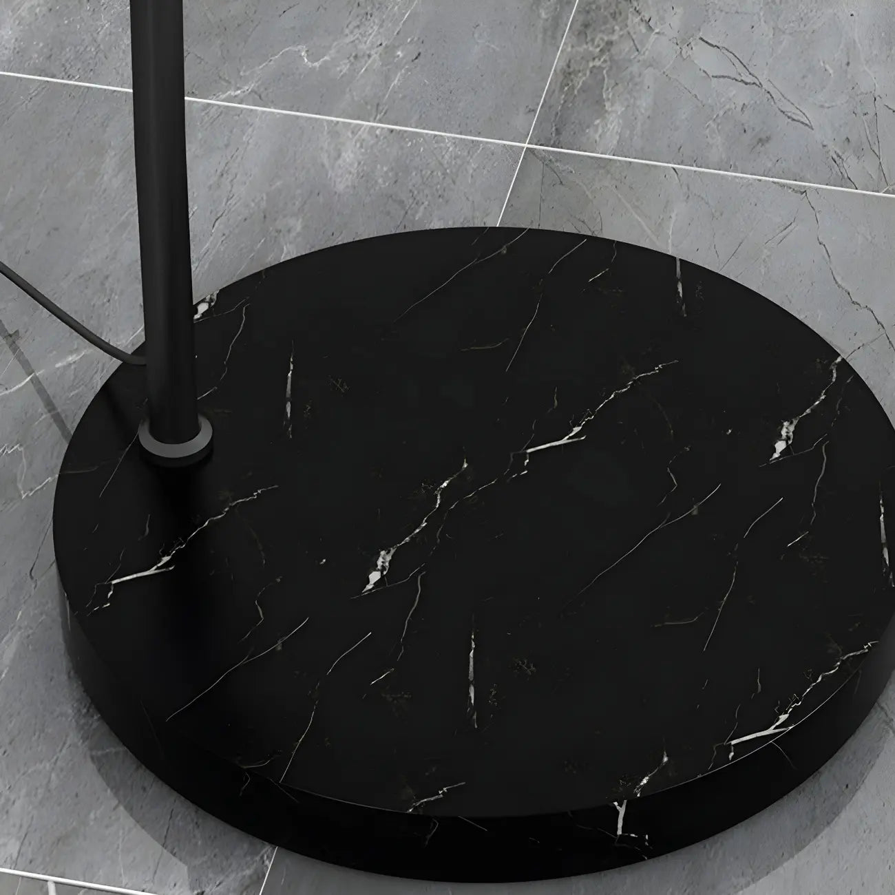 Grand lampadaire moderne minimaliste en métal à dôme arqué réglable