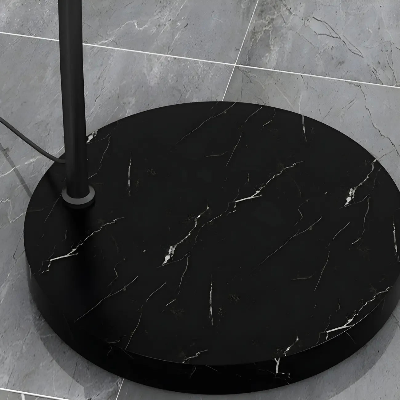 Grand lampadaire moderne minimaliste en métal à dôme arqué réglable