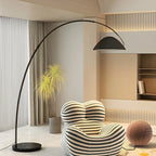 Grand lampadaire moderne minimaliste en métal à dôme arqué réglable