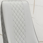 Chaise de salle à manger moderne en cuir avec dossier entièrement rembourré