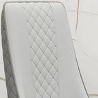 Chaise de salle à manger moderne en cuir avec dossier entièrement rembourré